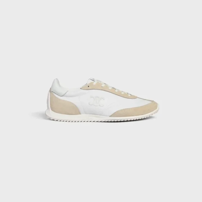 Racer Sneaker i nylon, mocka och kalvskinn Racer Sneaker i nylon, mocka och kalvskinn