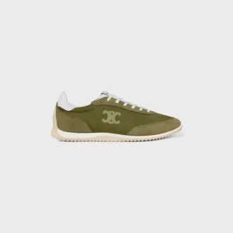 Racer Sneaker i nylon, mocka och kalvskinn