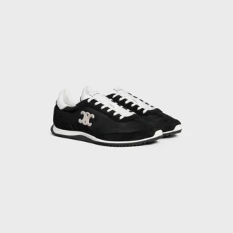 Racer Sneaker i nylon, mocka och kalvskinn