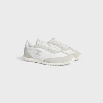 Racer Sneaker i nylon, mocka och kalvskinn