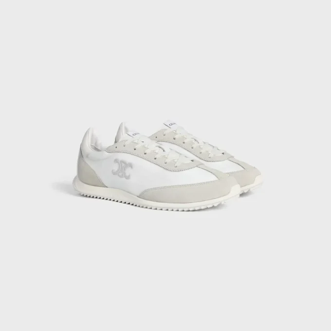 Racer Sneaker i nylon, mocka och kalvskinn Racer Sneaker i nylon, mocka och kalvskinn