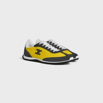 Racer Sneaker i nylon, mocka och kalvskinn