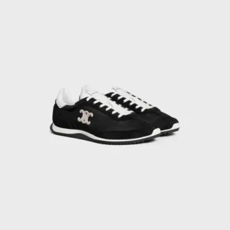 Racer Sneaker i nylon, mocka och kalvskinn Racer Sneaker i nylon, mocka och kalvskinn