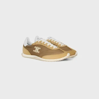 Racer Sneaker i nylon, mocka och kalvskinn