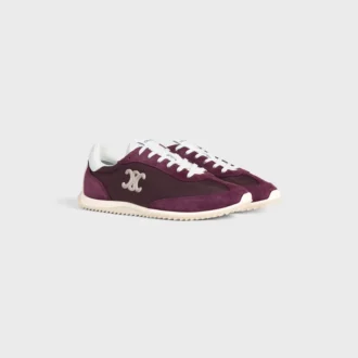 Racer Sneaker i nylon, mocka och kalvskinn