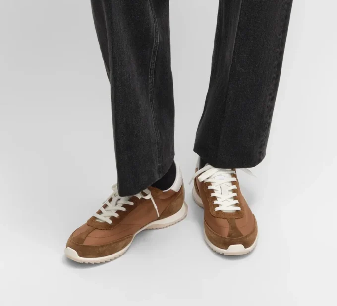 Racer Sneaker i nylon, mocka och kalvskinn Racer Sneaker i nylon, mocka och kalvskinn