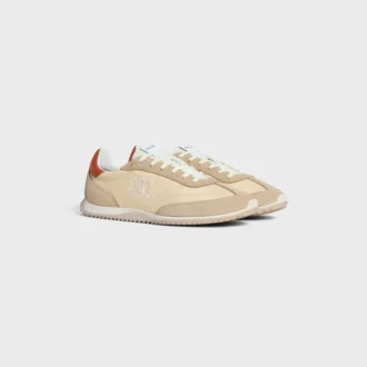 Racer Sneaker i nylon, mocka och kalvskinn
