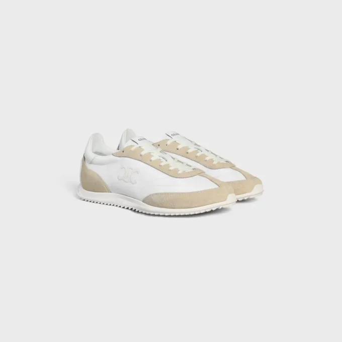 Racer Sneaker i nylon, mocka och kalvskinn Racer Sneaker i nylon, mocka och kalvskinn