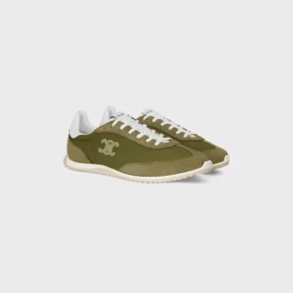 Racer Sneaker i nylon, mocka och kalvskinn