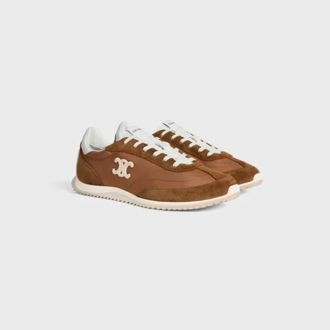 Racer Sneaker i nylon, mocka och kalvskinn Racer Sneaker i nylon, mocka och kalvskinn