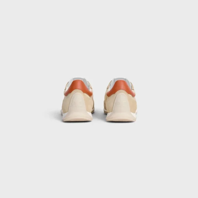Racer Sneaker i nylon, mocka och kalvskinn