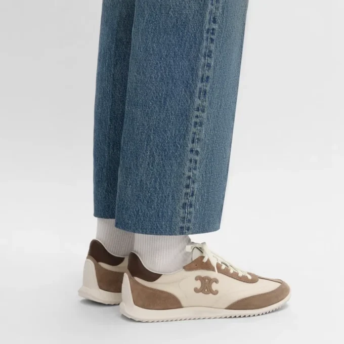 Racer Sneaker i nylon, mocka och kalvskinn Racer Sneaker i nylon, mocka och kalvskinn