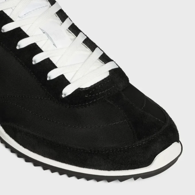 Racer Sneaker i nylon, mocka och kalvskinn Racer Sneaker i nylon, mocka och kalvskinn