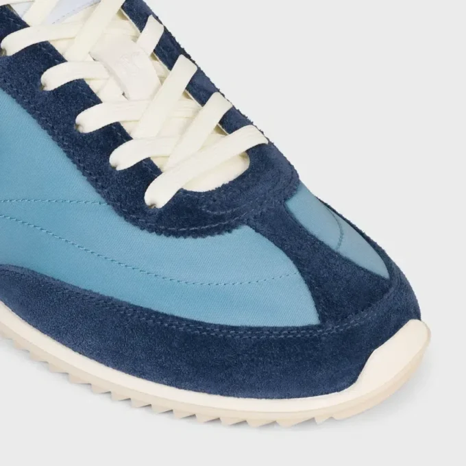 Racer Sneaker i nylon, mocka och kalvskinn Racer Sneaker i nylon, mocka och kalvskinn