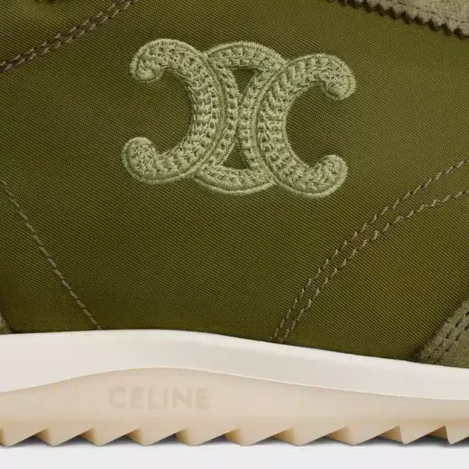 Racer Sneaker i nylon, mocka och kalvskinn Racer Sneaker i nylon, mocka och kalvskinn