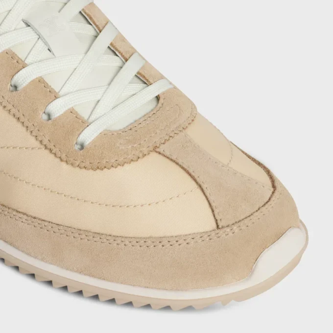 Racer Sneaker i nylon, mocka och kalvskinn