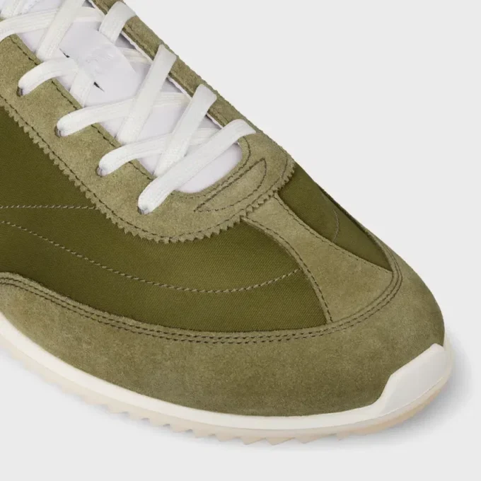 Racer Sneaker i nylon, mocka och kalvskinn Racer Sneaker i nylon, mocka och kalvskinn