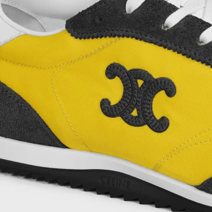 Racer Sneaker i nylon, mocka och kalvskinn Racer Sneaker i nylon, mocka och kalvskinn