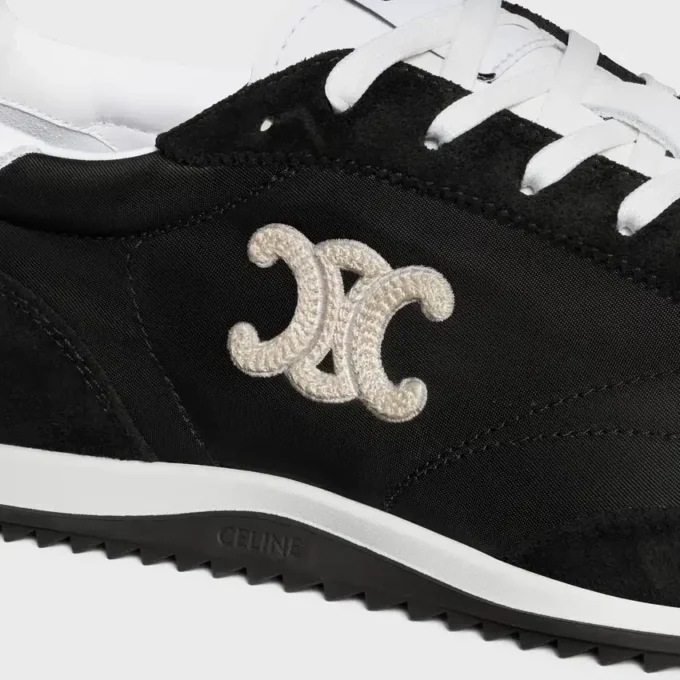 Racer Sneaker i nylon, mocka och kalvskinn Racer Sneaker i nylon, mocka och kalvskinn