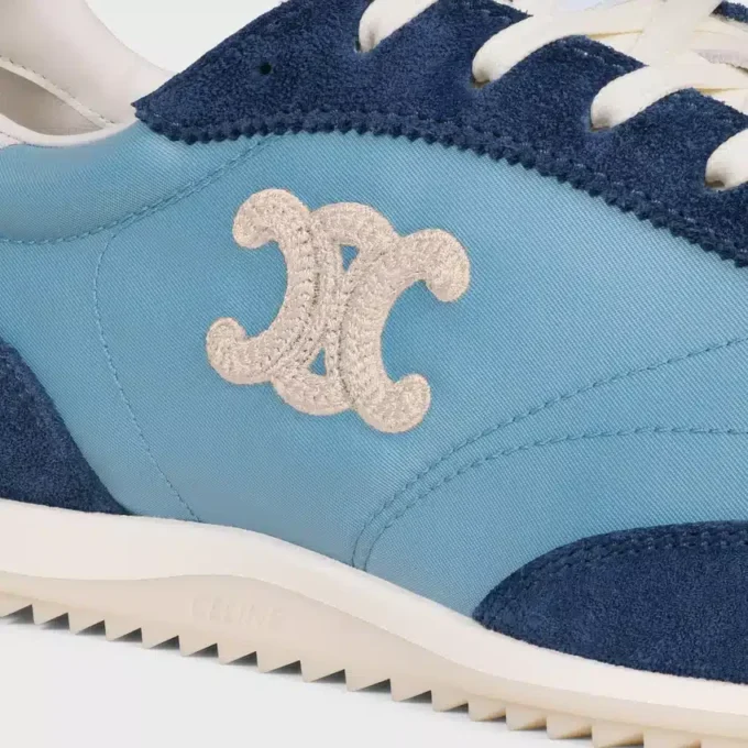 Racer Sneaker i nylon, mocka och kalvskinn Racer Sneaker i nylon, mocka och kalvskinn