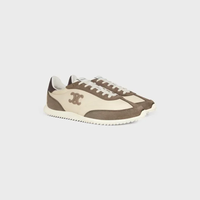 Racer Sneaker i nylon, mocka och kalvskinn Racer Sneaker i nylon, mocka och kalvskinn