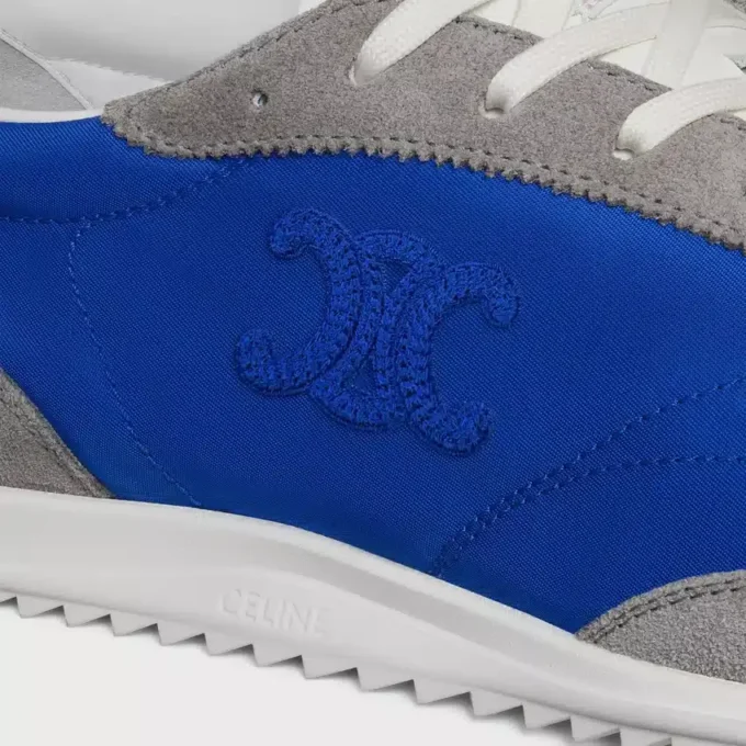 Racer Sneaker i nylon, mocka och kalvskinn Racer Sneaker i nylon, mocka och kalvskinn