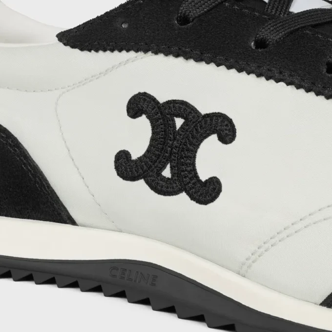 Racer Sneaker i nylon, mocka och kalvskinn Racer Sneaker i nylon, mocka och kalvskinn
