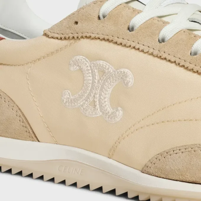 Racer Sneaker i nylon, mocka och kalvskinn