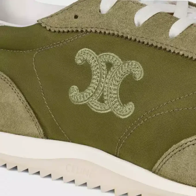 Racer Sneaker i nylon, mocka och kalvskinn Racer Sneaker i nylon, mocka och kalvskinn