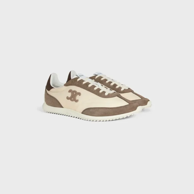 Racer Sneaker i nylon, mocka och kalvskinn Racer Sneaker i nylon, mocka och kalvskinn