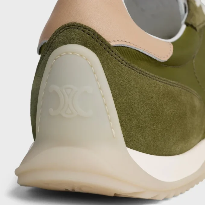 Racer Sneaker i nylon, mocka och kalvskinn Racer Sneaker i nylon, mocka och kalvskinn