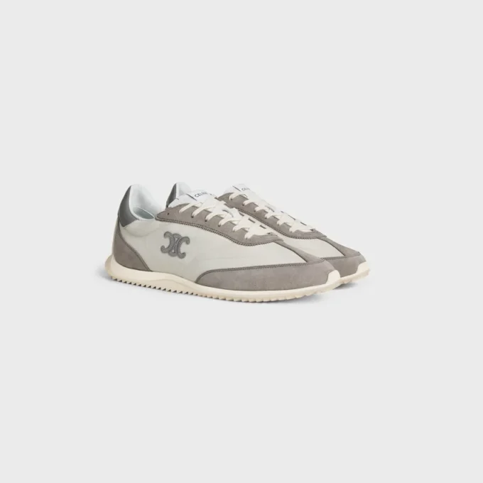 Racer Sneaker i nylon, mocka och kalvskinn Racer Sneaker i nylon, mocka och kalvskinn