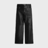 Raka jeans i mjukt lammskinn