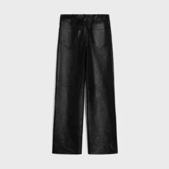 Raka jeans i mjukt lammskinn