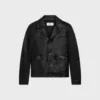 Rakt skuren blousonjacka i vaxat lammskinn Rakt skuren blousonjacka i vaxat lammskinn