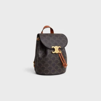Ryggsäck CELINE Bonnie i Triomphe Canvas och kalvskinn