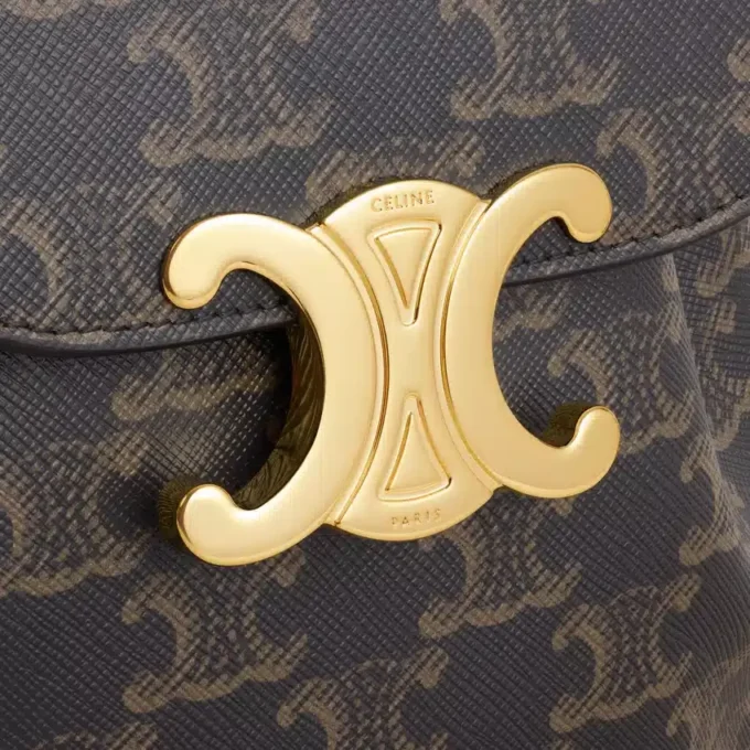 Ryggsäck CELINE Bonnie i Triomphe Canvas och kalvskinn