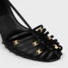 Sandaler med burklack i satin