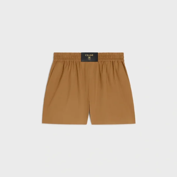 Shorts i bomull och linne