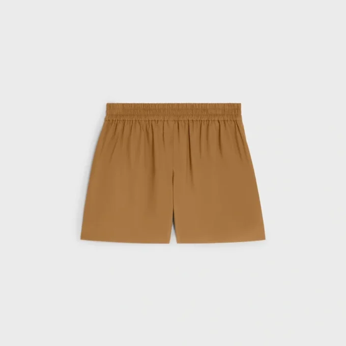 Shorts i bomull och linne