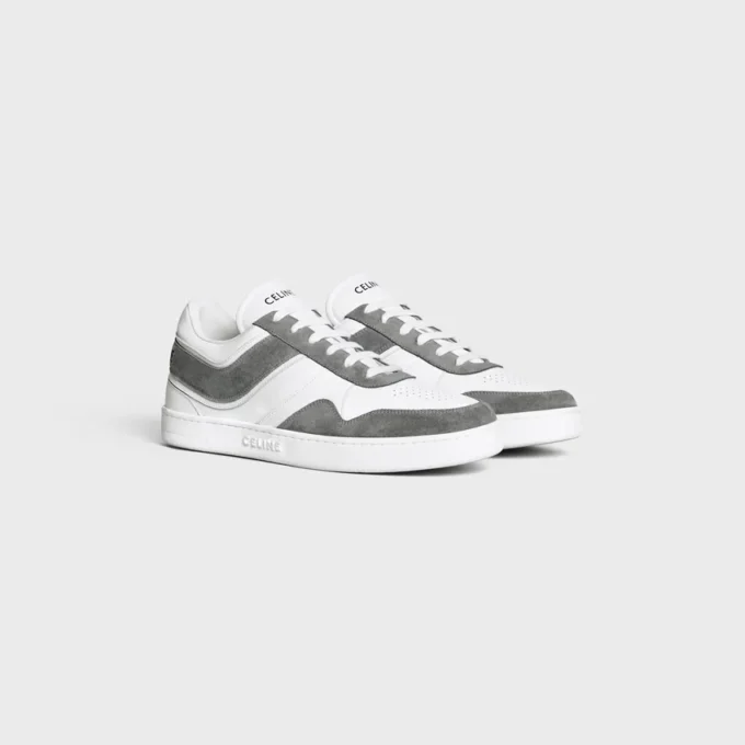 Sneaker i mocka och kalvskinn Sneaker i mocka och kalvskinn