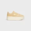 Sneakers med blockklack i mocka och kalvskinn Sneakers med blockklack i mocka och kalvskinn