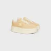 Sneakers med blockklack i mocka och kalvskinn Sneakers med blockklack i mocka och kalvskinn