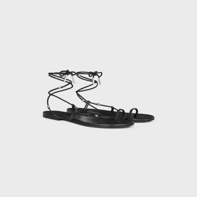 Spiralsandal i lammskinn Spiralsandal i lammskinn