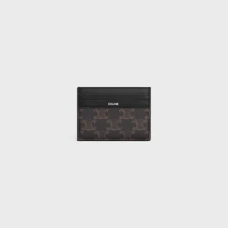 Stor korthållare i Triomphe Canvas och kalvskinn Stor korthållare i Triomphe Canvas och kalvskinn