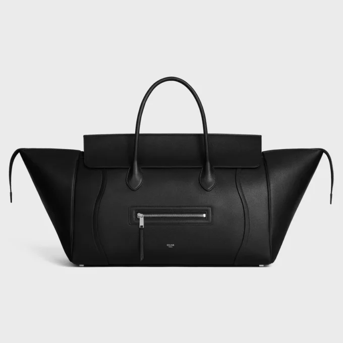 Stor luggage i kornat kalvskinn Stor luggage i kornat kalvskinn