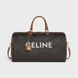 Stor resväska i Triomphe Canvas med CELINE-tryck