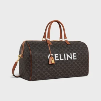 Stor resväska i Triomphe Canvas med CELINE-tryck