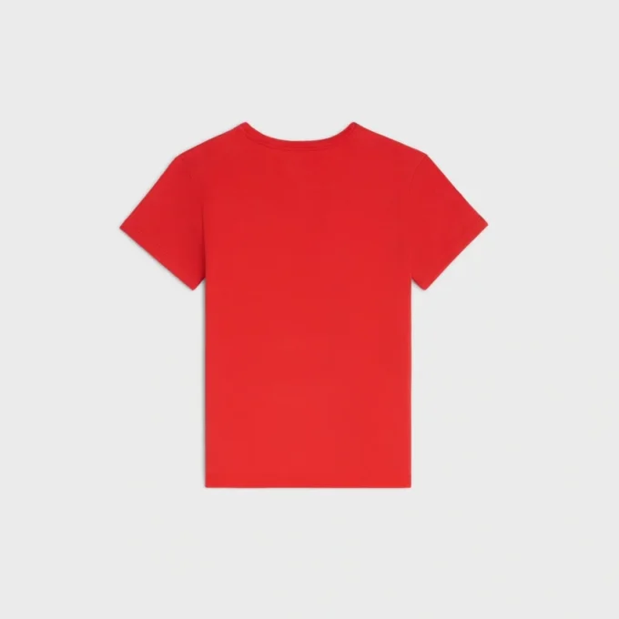 T-shirt i ribbad bomullsjersey T-shirt i ribbad bomullsjersey