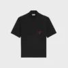 T-shirt med hög hals i bomullsjersey